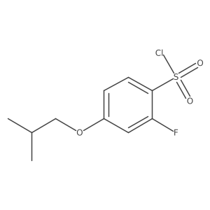 2-Fluoro-4-(2-methylpropoxy)benzene-1-sulfonyl chloride结构式