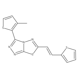 3-(3-methylthiophen-2-yl)-6-[(E)-2-(thiophen-2-yl)ethenyl][1,2,4]triazolo[3,4-b][1,3,4]thiadiazole结构式