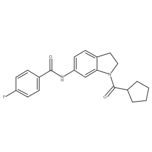 N-(1-(cyclopentanecarbonyl)indolin-6-yl)-4-fluorobenzamide Structure
