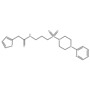N-(3-((4-(pyridin-2-yl)piperazin-1-yl)sulfonyl)propyl)-2-(thiophen-2-yl)acetamide结构式