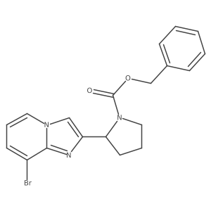 (S)-benzyl-2-(8-bromoimidazo[1,2-a]pyridin-2-yl)pyrrolidine-1-carboxylate Structure