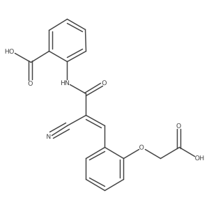 2-{3-[2-(Carboxymethoxy)phenyl]-2-cyanoprop-2-enamido}benzoic acid Structure