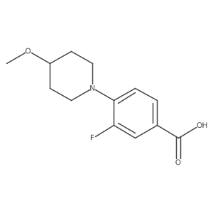 3-Fluoro-4-(4-methoxypiperidin-1-yl)benzoic acid Structure