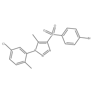 4-(4-bromobenzenesulfonyl)-1-(5-chloro-2-methylphenyl)-5-methyl-1H-1,2,3-triazole结构式