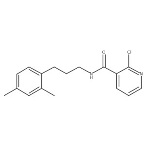 Cc1ccc(CCCNC(=O)c2cccnc2Cl)c(C)c1结构式