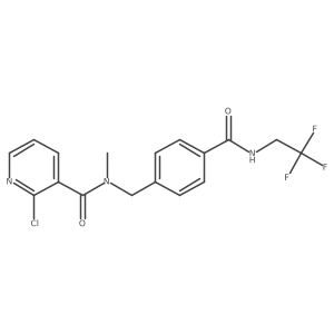2-chloro-N-methyl-N-({4-[(2,2,2-trifluoroethyl)carbamoyl]phenyl}methyl)pyridine-3-carboxamide Structure