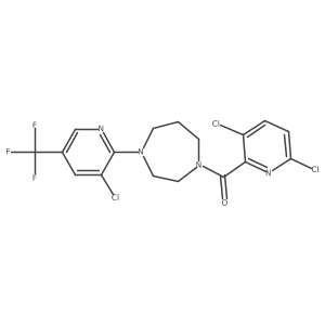 [4-[3-Chloro-5-(trifluoromethyl)pyridin-2-yl]-1,4-diazepan-1-yl]-(3,6-dichloropyridin-2-yl)methanone Structure