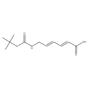 (2E,4E)-6-{[(tert-butoxy)carbonyl]amino}hexa-2,4-dienoic acid Structure