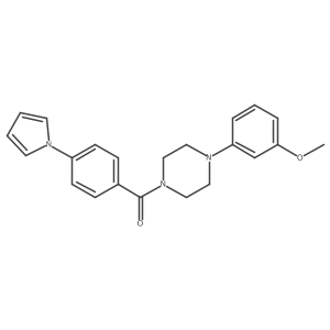 [4-(3-methoxyphenyl)piperazin-1-yl][4-(1H-pyrrol-1-yl)phenyl]methanone Structure