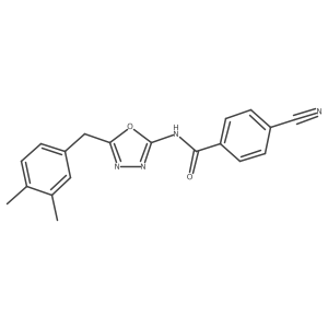 4-cyano-N-(5-(3,4-dimethylbenzyl)-1,3,4-oxadiazol-2-yl)benzamide Structure