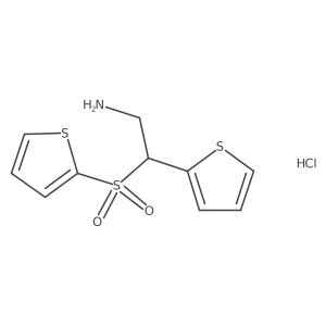 2-(Thiophen-2-yl)-2-(thiophene-2-sulfonyl)ethan-1-amine hydrochloride Structure