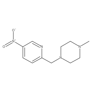 1-Methyl-4-(5-nitro-pyridin-2-ylmethyl)-piperazine Structure