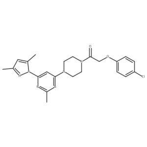 2-(4-chlorophenoxy)-1-(4-(6-(3,5-dimethyl-1H-pyrazol-1-yl)-2-methylpyrimidin-4-yl)piperazin-1-yl)ethanone Structure