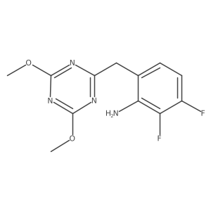 6-[(4,6-Dimethoxy-1,3,5-triazin-2-yl)methyl]-2,3-difluorobenzenamine结构式