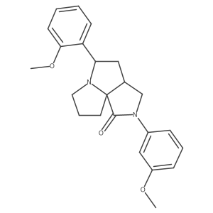 (3aS*,5S*,9aS*)-5-(2-methoxyphenyl)-2-(3-methoxyphenyl)hexahydro-7H-pyrrolo[3,4-g]pyrrolizin-1(2H)-one Structure