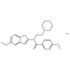 N-(5-methoxybenzo[d]thiazol-2-yl)-4-(methylthio)-N-(2-morpholinoethyl)benzamide hydrochloride Structure