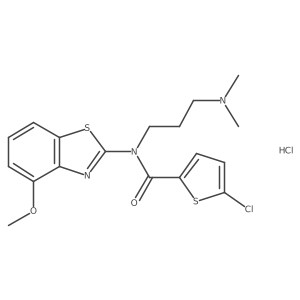 5-chloro-N-(3-(dimethylamino)propyl)-N-(4-methoxybenzo[d]thiazol-2-yl)thiophene-2-carboxamide hydrochloride结构式