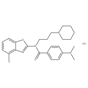 N-(4-chlorobenzo[d]thiazol-2-yl)-4-(dimethylamino)-N-(3-morpholinopropyl)benzamide hydrochloride结构式