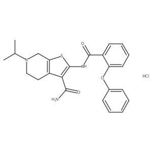 6-Isopropyl-2-(2-phenoxybenzamido)-4,5,6,7-tetrahydrothieno[2,3-c]pyridine-3-carboxamide hydrochloride Structure