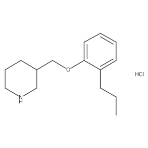 3-((2-Propylphenoxy)methyl)piperidine hydrochloride结构式