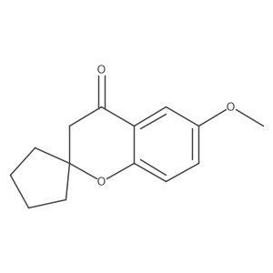 6-Methoxy-3,4-dihydrospiro[1-benzopyran-2,1'-cyclopentane]-4-one结构式