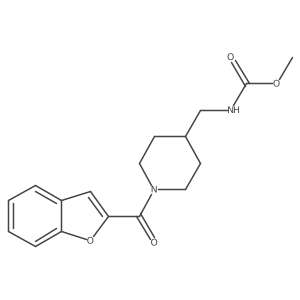 Methyl ((1-(benzofuran-2-carbonyl)piperidin-4-yl)methyl)carbamate Structure