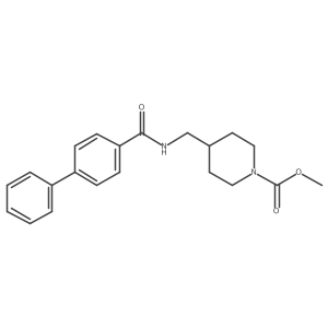 Methyl 4-([1,1'-biphenyl]-4-ylcarboxamidomethyl)piperidine-1-carboxylate Structure