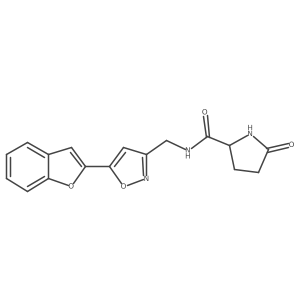 N-((5-(benzofuran-2-yl)isoxazol-3-yl)methyl)-5-oxopyrrolidine-2-carboxamide Structure