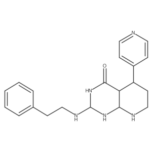 2-(2-phenylethylamino)-5-pyridin-4-yl-2,3,4a,5,6,7,8,8a-octahydro-1H-pyrido[2,3-d]pyrimidin-4-one Structure