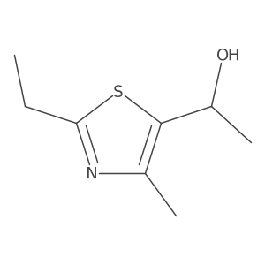 1-(2-Ethyl-4-methyl-1,3-thiazol-5-yl)ethan-1-ol结构式