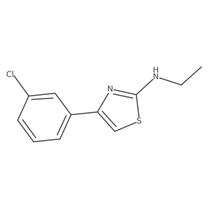 4-(3-Chlorophenyl)-N-ethyl-2-thiazolamine Structure