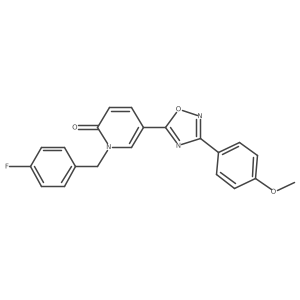1-(4-fluorobenzyl)-5-(3-(4-methoxyphenyl)-1,2,4-oxadiazol-5-yl)pyridin-2(1H)-one Structure