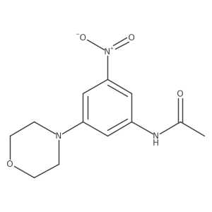 N-(3-morpholino-5-nitrophenyl)acetamide结构式
