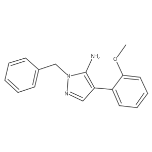 2-Benzyl-4-(2-methoxyphenyl)pyrazol-3-amine结构式
