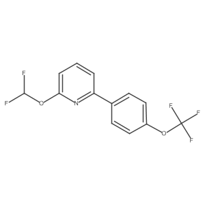 2-(Difluoromethoxy)-6-(4-(trifluoromethoxy)phenyl)pyridine Structure