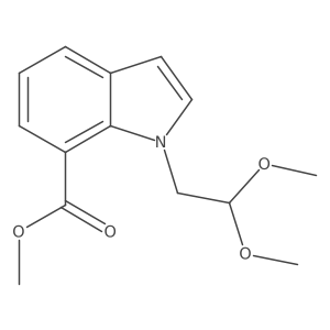 methyl 1-(2,2-dimethoxyethyl)-1H-indole-7-carboxylate结构式