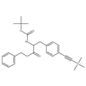 (R)-Benzyl 2-((tert-butoxycarbonyl)amino)-3-(4-((trimethylsilyl)ethynyl)phenyl)propanoate结构式