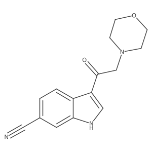3-(Morpholin-4-ylacetyl)-1H-indole-6-carbonitrile Structure