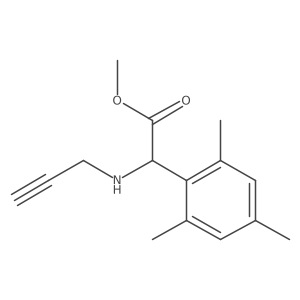 Methyl 2-[(prop-2-yn-1-yl)amino]-2-(2,4,6-trimethylphenyl)acetate结构式