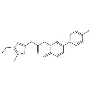 N-[(2Z)-4-ethyl-5-methyl-1,3-thiazol-2(3H)-ylidene]-2-[3-(4-fluorophenyl)-6-oxopyridazin-1(6H)-yl]acetamide Structure