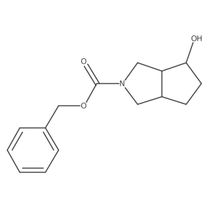 rac-benzyl (3aR,4R,6aS)-4-hydroxy-octahydrocyclopenta[c]pyrrole-2-carboxylate Structure