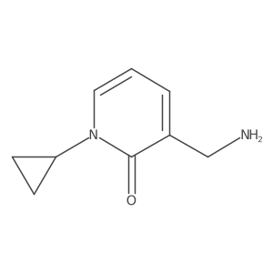 3-(Aminomethyl)-1-cyclopropyl-1,2-dihydropyridin-2-one结构式