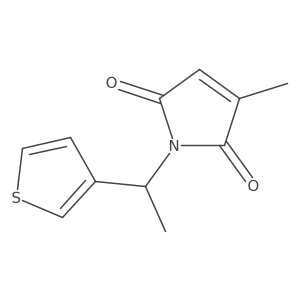 3-methyl-1-[1-(thiophen-3-yl)ethyl]-2,5-dihydro-1H-pyrrole-2,5-dione结构式