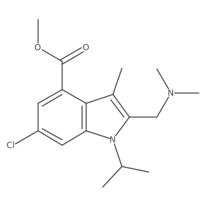 methyl 6-chloro-2-((dimethylamino)methyl)-1-isopropyl-3-methyl-1H-indole-4-carboxylate Structure
