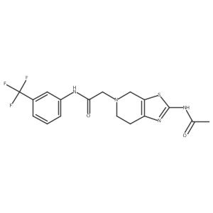 2-(2-acetamido-6,7-dihydrothiazolo[5,4-c]pyridin-5(4H)-yl)-N-(3-(trifluoromethyl)phenyl)acetamide Structure