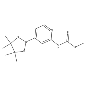 2-((Methoxycarbonyl)amino)pyridine-4-boronic acid pinacol ester Structure