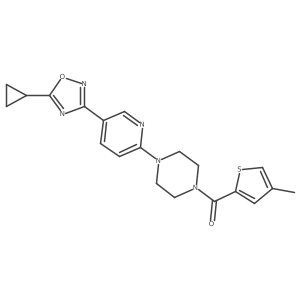 (4-(5-(5-Cyclopropyl-1,2,4-oxadiazol-3-yl)pyridin-2-yl)piperazin-1-yl)(4-methylthiophen-2-yl)methanone Structure