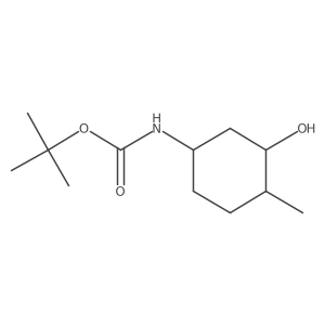 tert-butyl (1S,3S,4S)-3-hydroxy-4-methylcyclohexylcarbamate结构式