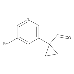 1-(5-Bromopyridin-3-yl)cyclopropane-1-carbaldehyde结构式