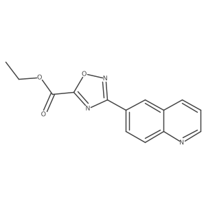 Ethyl 3-(6-Quinolyl)-1,2,4-oxadiazole-5-carboxylate结构式
